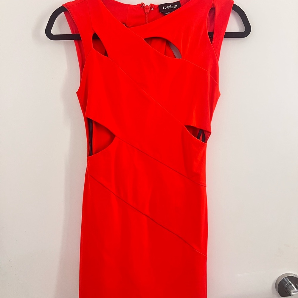 Bebe Red Cutout Dress